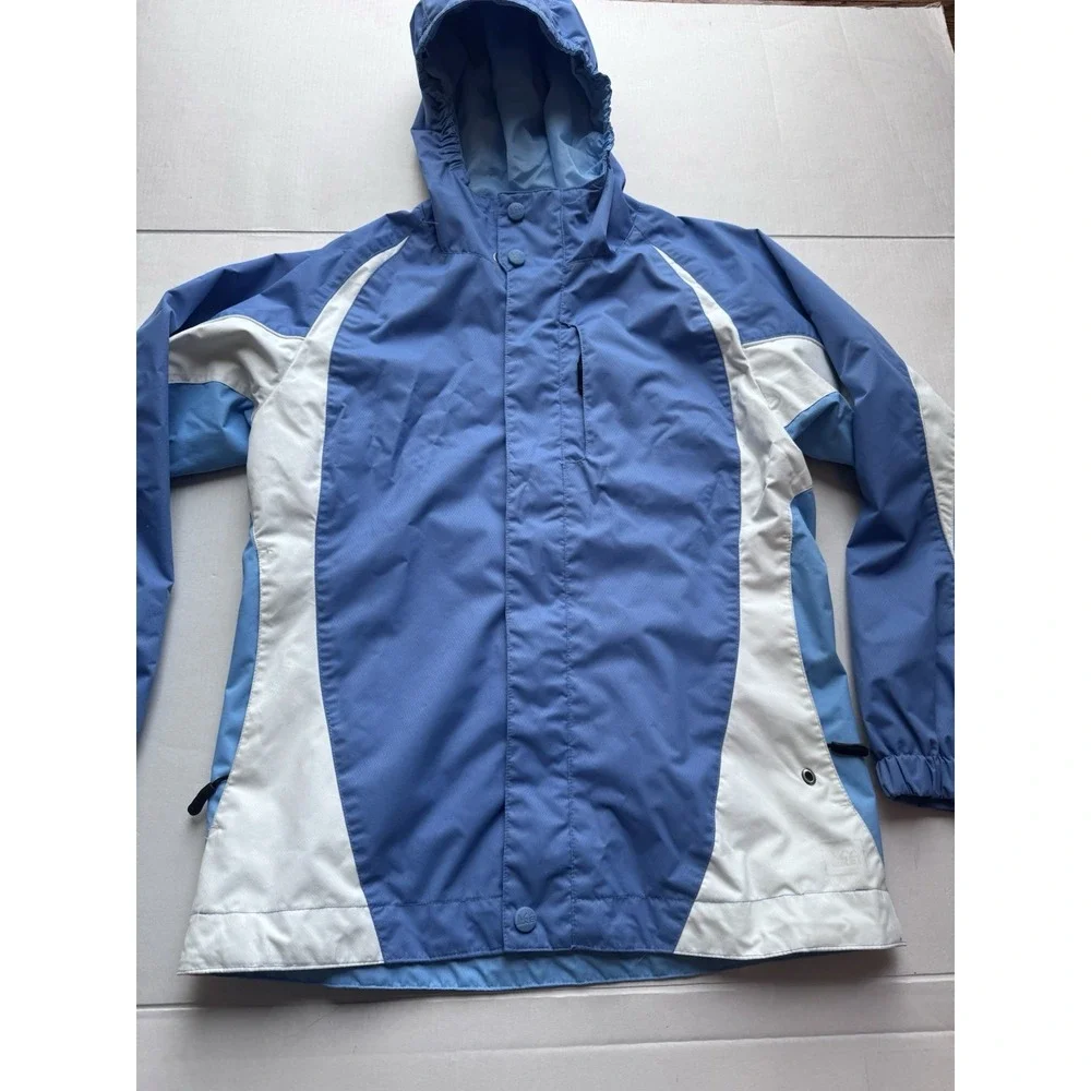 REI Co-Op Insulated Hooded Jacket‎ Youth Girls Med 10-12 Blue Winter Coat